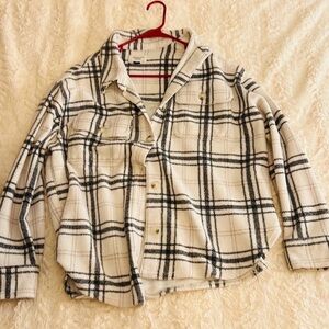 American Eagle Outfitters oversized Plaid fleeced Shacket
